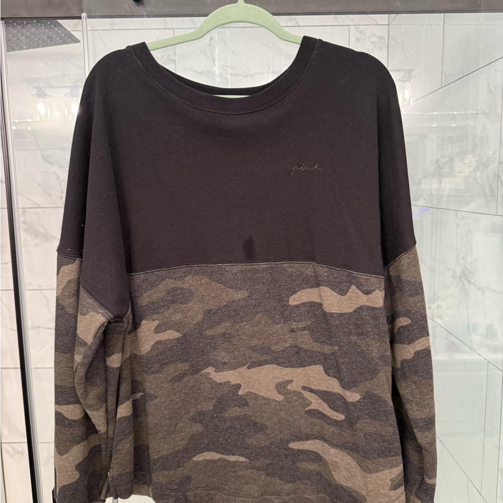 Women’s PINK Black and Camouflage Sweatshirt